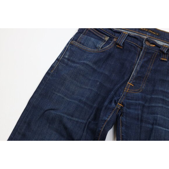 Nudie Jeans Co Mens 30x26 Distressed Average Joe Organic Cotton Button Fly Jeans - Picture 6 of 16